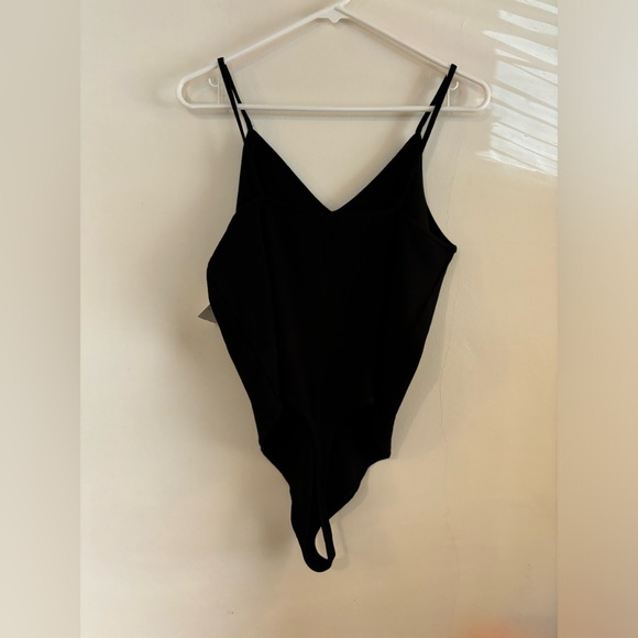 BP. Ribbed V Neck Tank Thong Bodysuit Black Women’s XL NWT - Picture 3 of 6